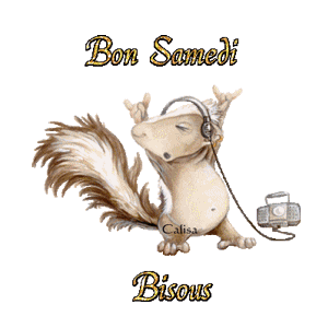 Gif animé Bon samedi écureuil